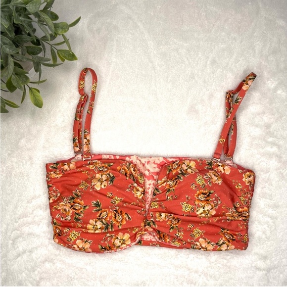 Maaji Ditsy Garden Flicker Splendour Bikini Top Reversible Strapless Bandeau M - Picture 6 of 13